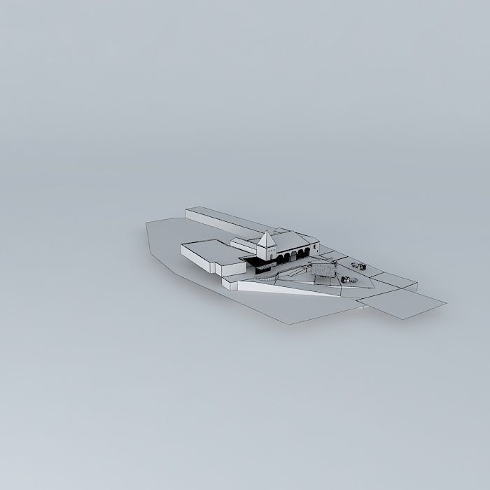 Project architecture hangar parking gear Free 3D model_3