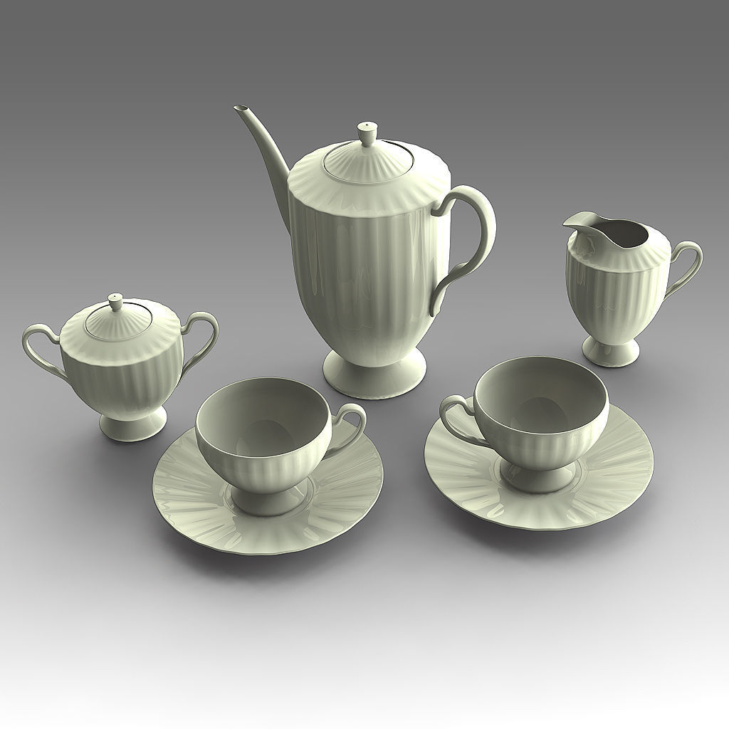 Tea set 03 3D model CGTrader