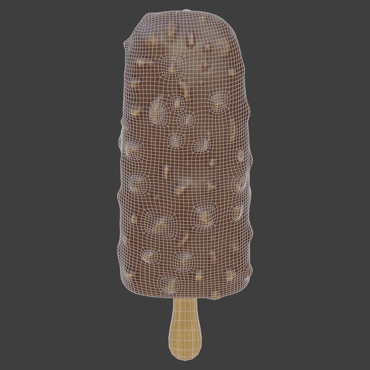 Ice cream bar almond Low-poly 3D model_7