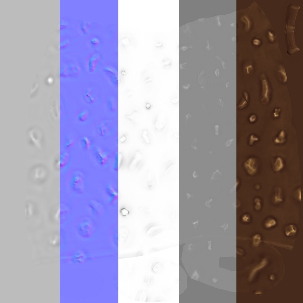 Ice cream bar almond Low-poly 3D model_9