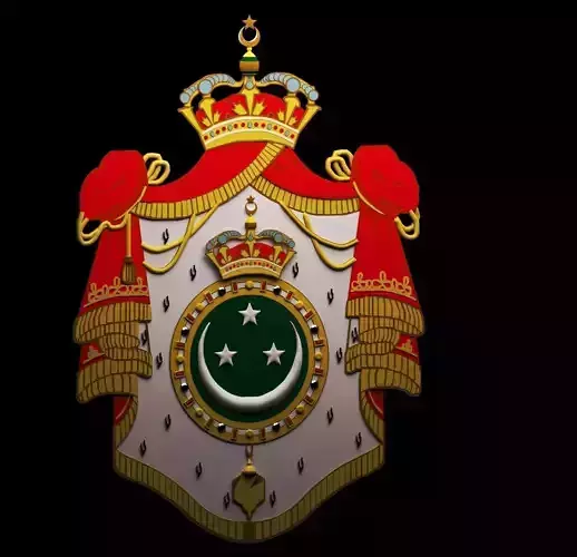 Coat of arms of Kingdom of Egypt 3D model