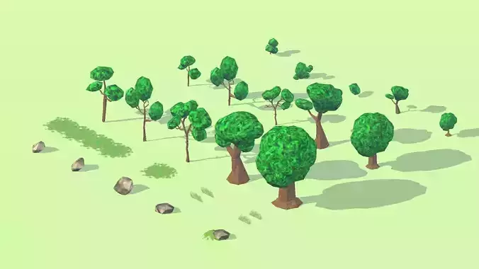 LowPoly Tree pack 