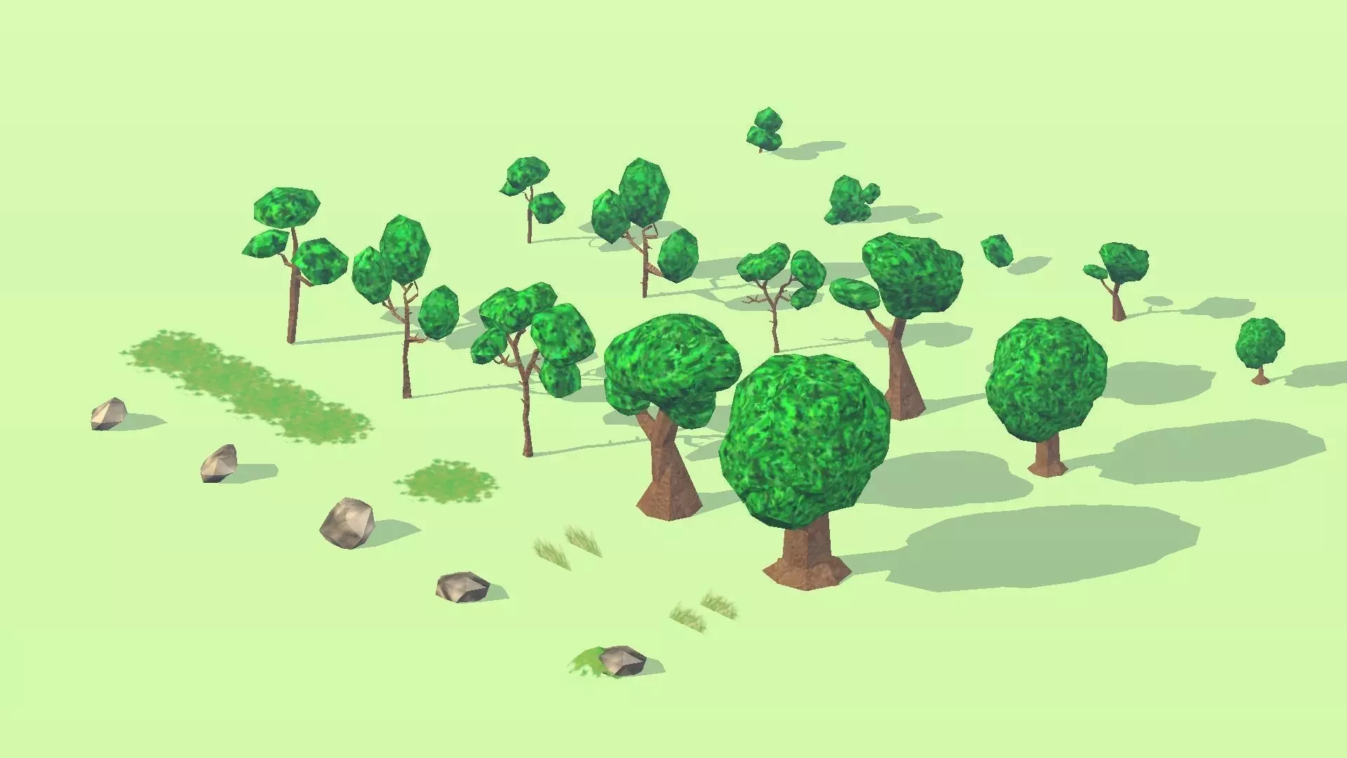 LowPoly Tree pack  Low-poly 3D model_0