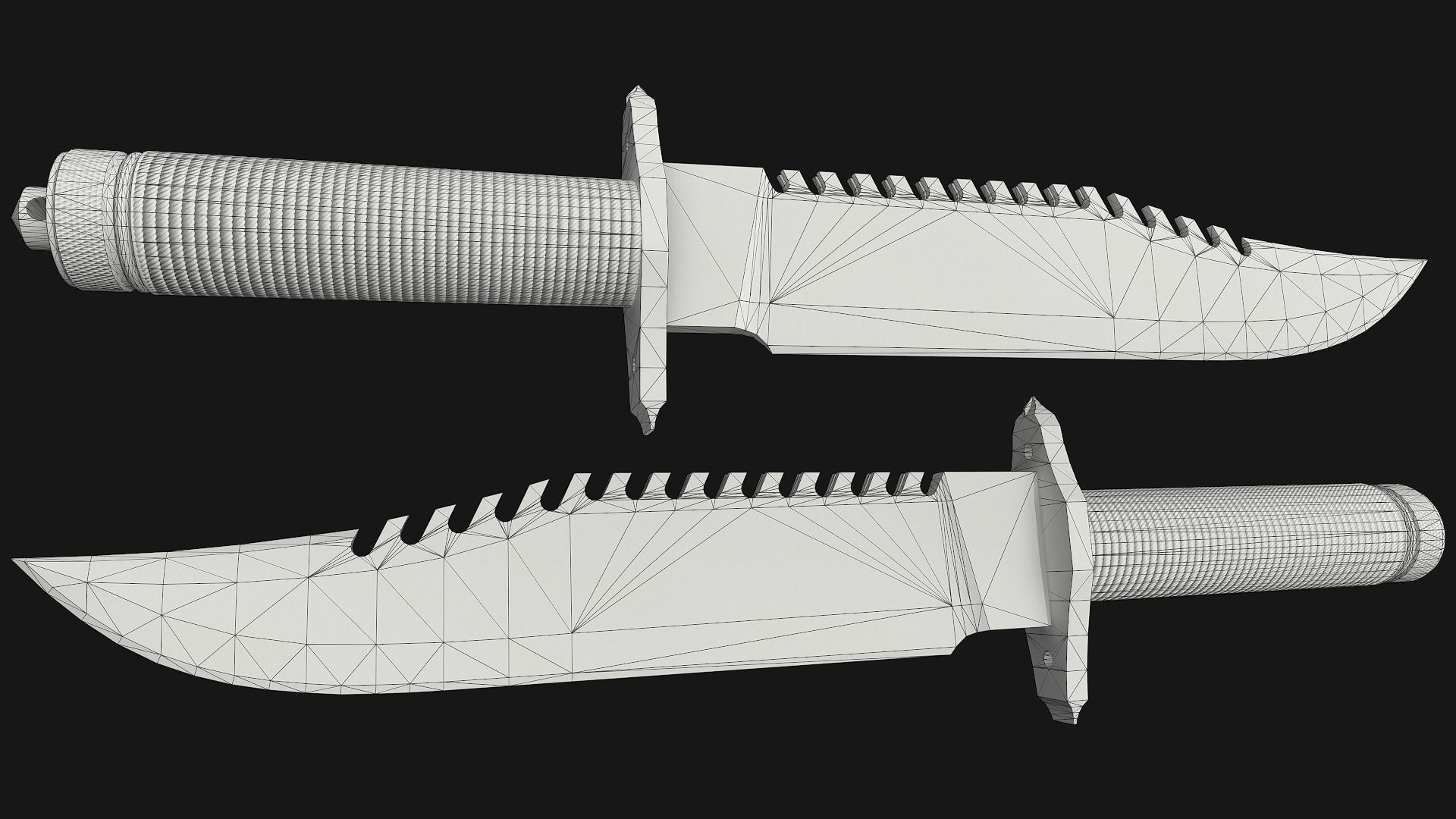 Rambo Knife Low-poly 3D model_5