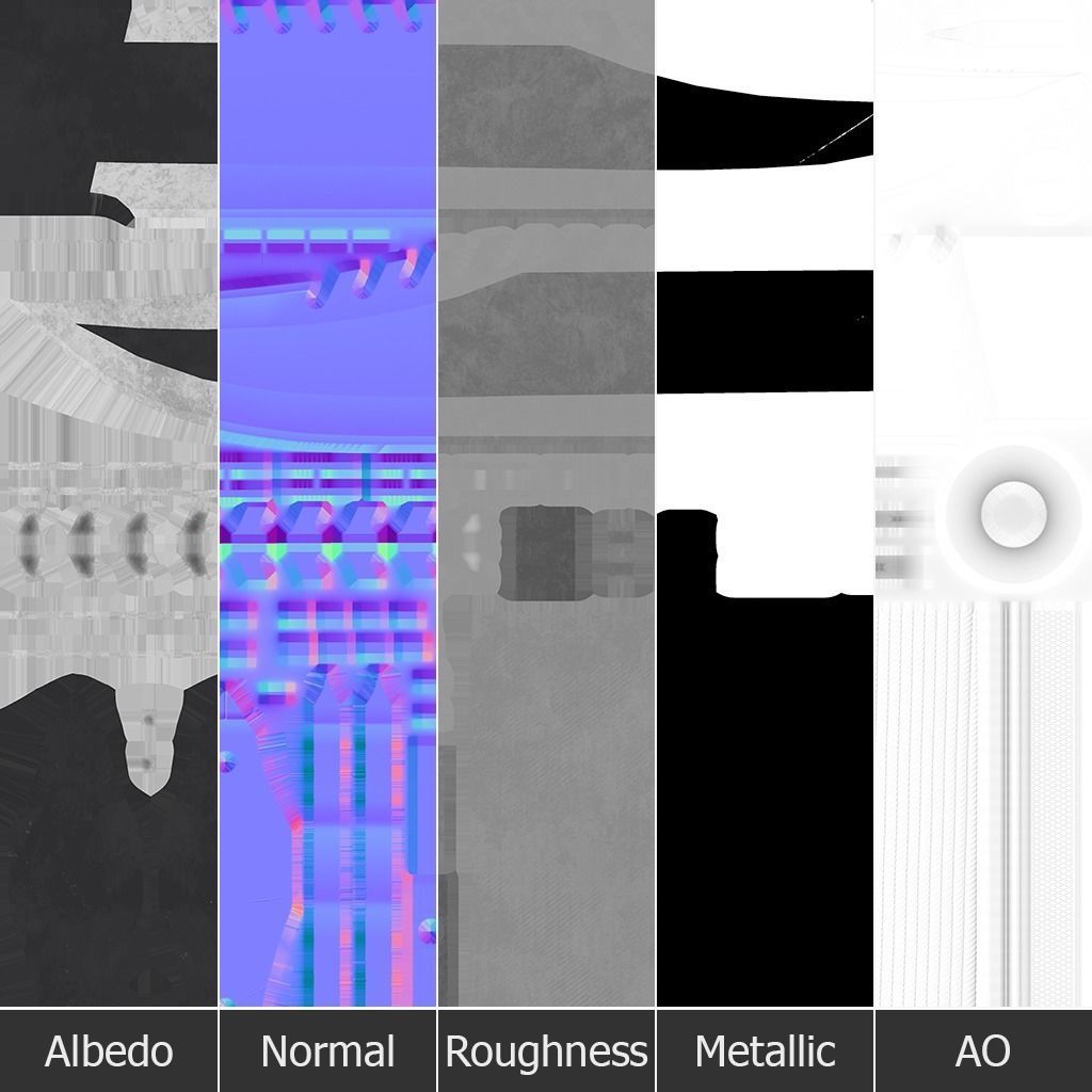 Rambo Knife Low-poly 3D model_6