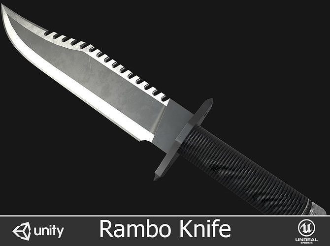 Rambo Knife Low-poly 3D model