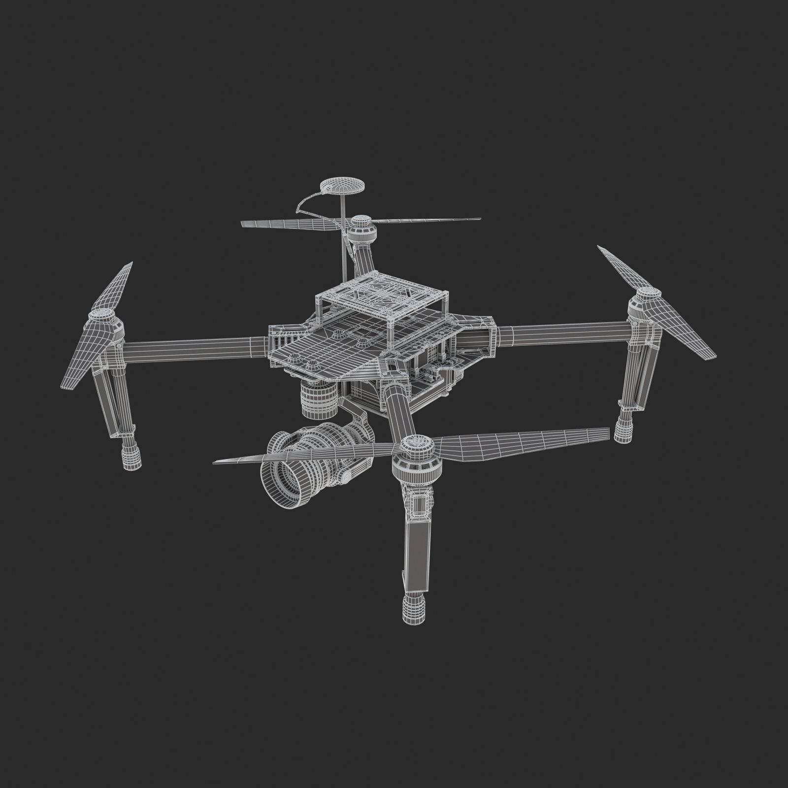 DJI Matrice 100 Quadcopter 3D model_11