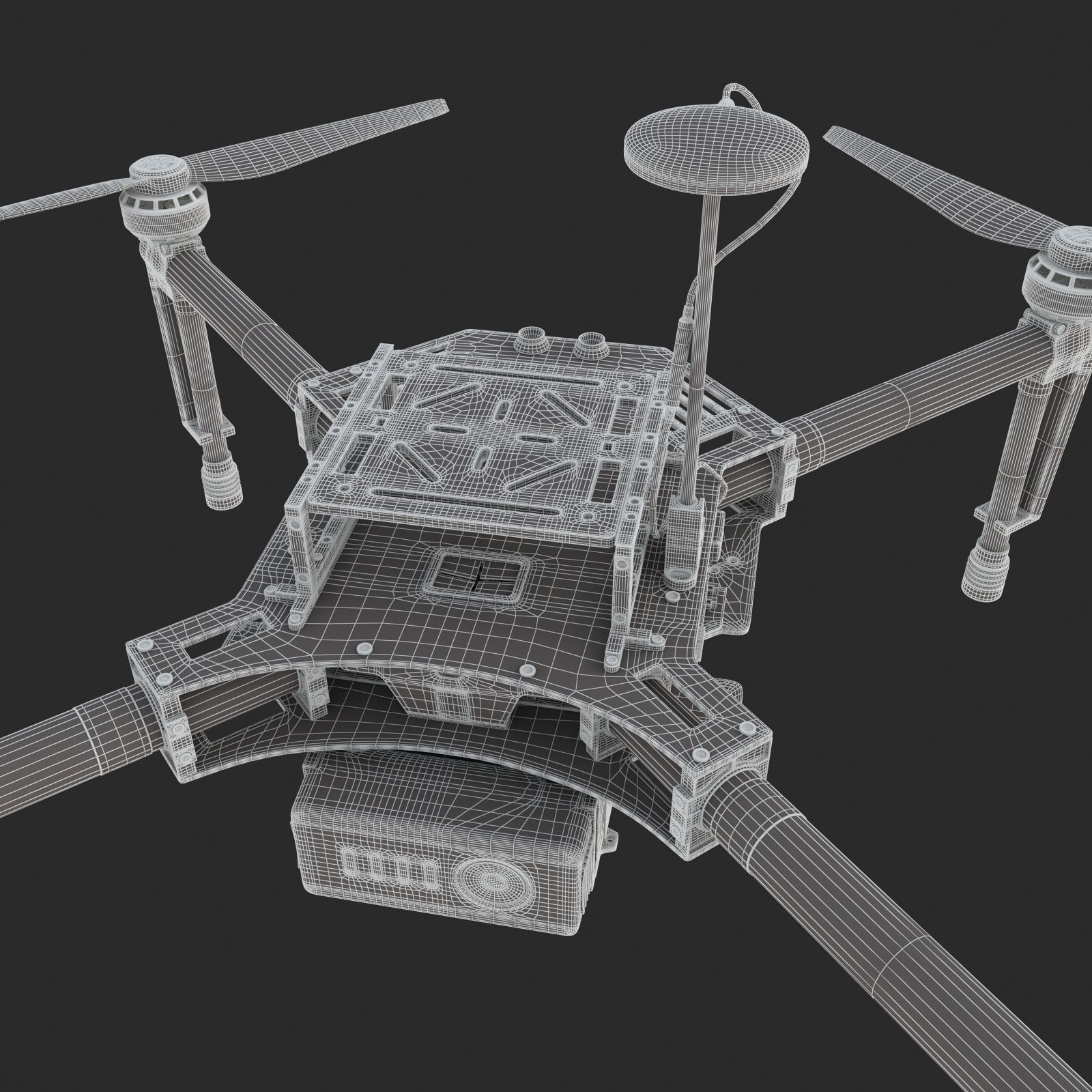DJI Matrice 100 Quadcopter 3D model_16