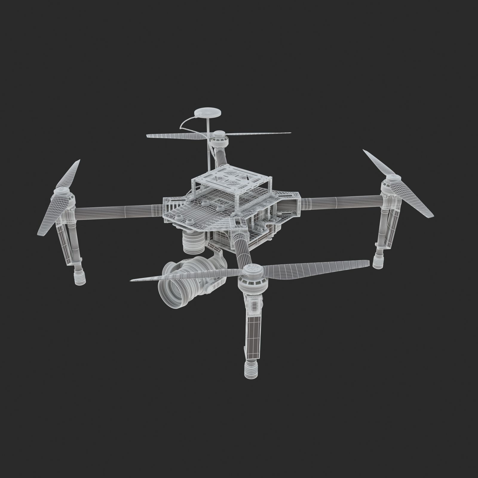 DJI Matrice 100 Quadcopter 3D model_12
