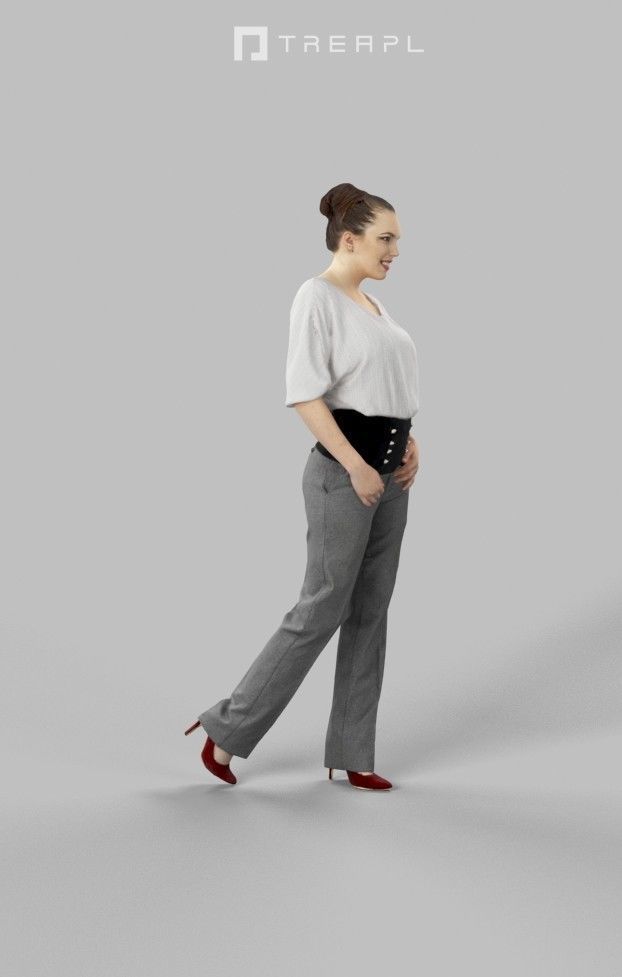 10x Scanned Man Woman Business Elegant Foreground People Vol01 3D Model Collection_46