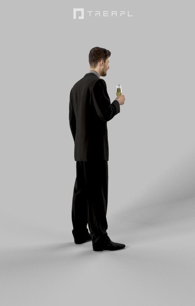 10x Scanned Man Woman Business Elegant Foreground People Vol01 3D Model Collection_63