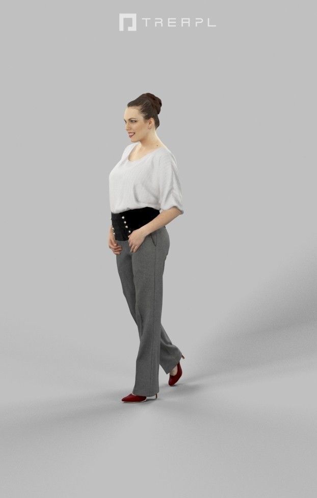 10x Scanned Man Woman Business Elegant Foreground People Vol01 3D Model Collection_49