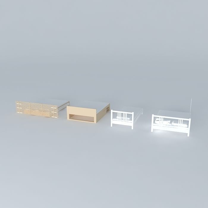 beds lits Free 3D model_1