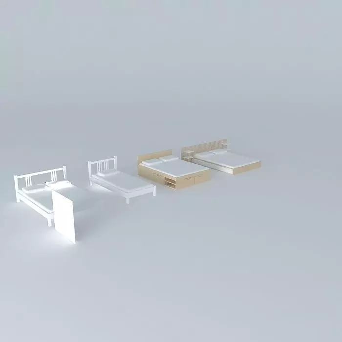 beds lits Free 3D model_0