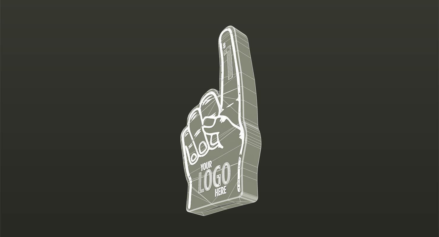 Foam Finger 3D model_2