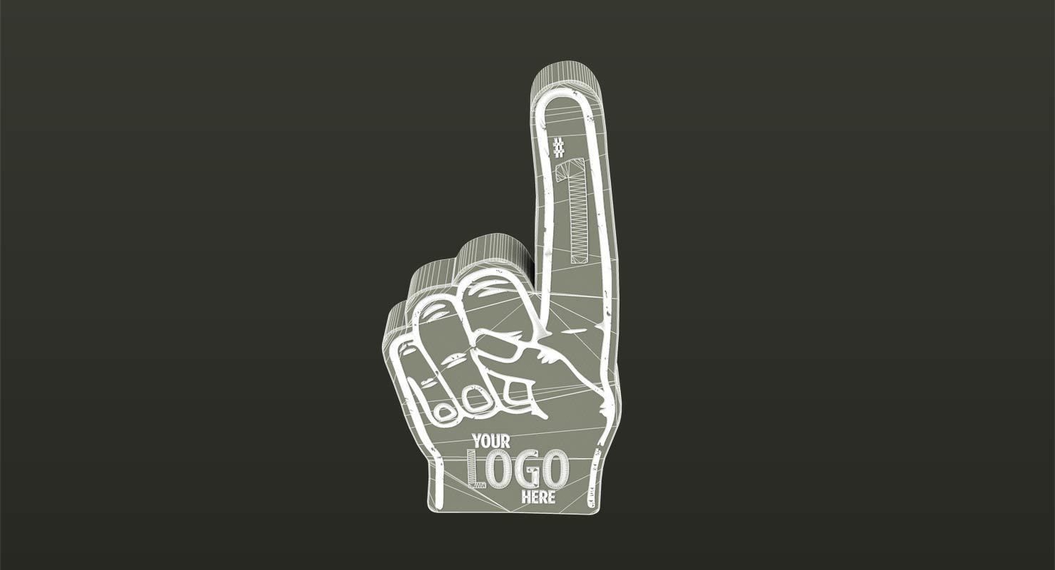Foam Finger 3D model_4