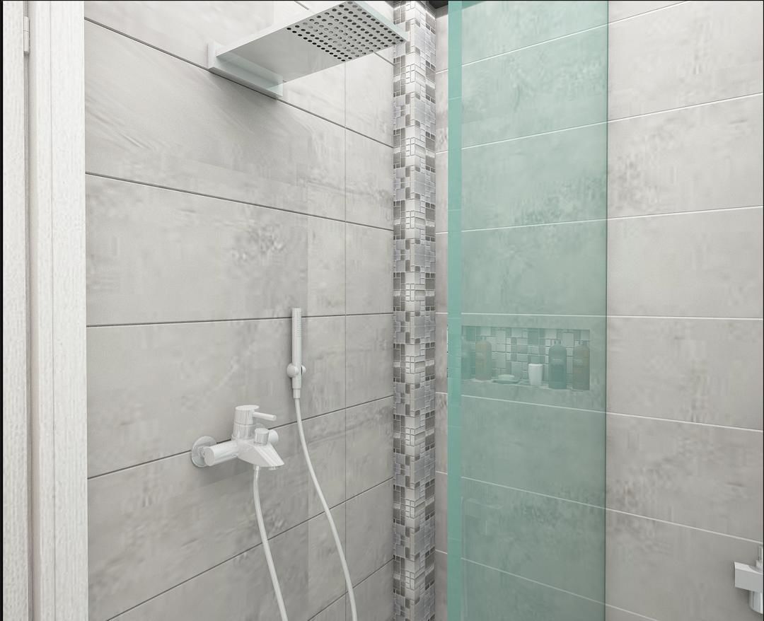 3d Bathroom model modern with glass shower 3D model_3