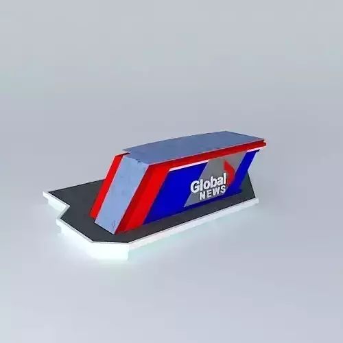Global News Local Desk  2nd Design Free 3D model