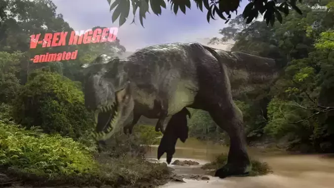 V- REX RIGGED 3D model