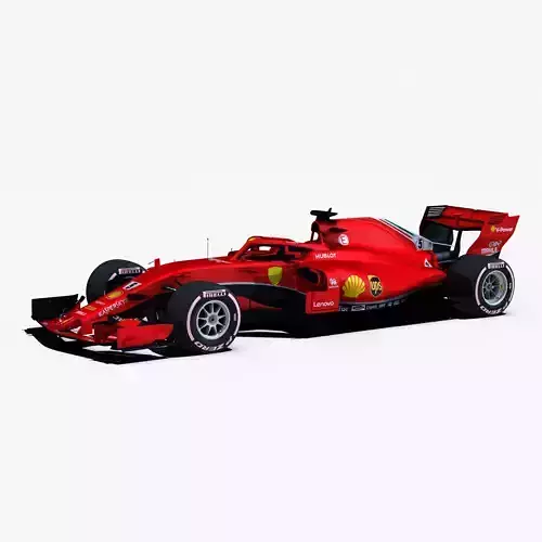F1 2018 car Low-poly 3D model