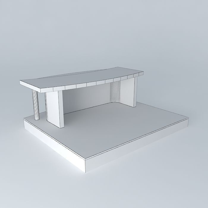 Global BC Temporary News Desk free 3D model CGTrader