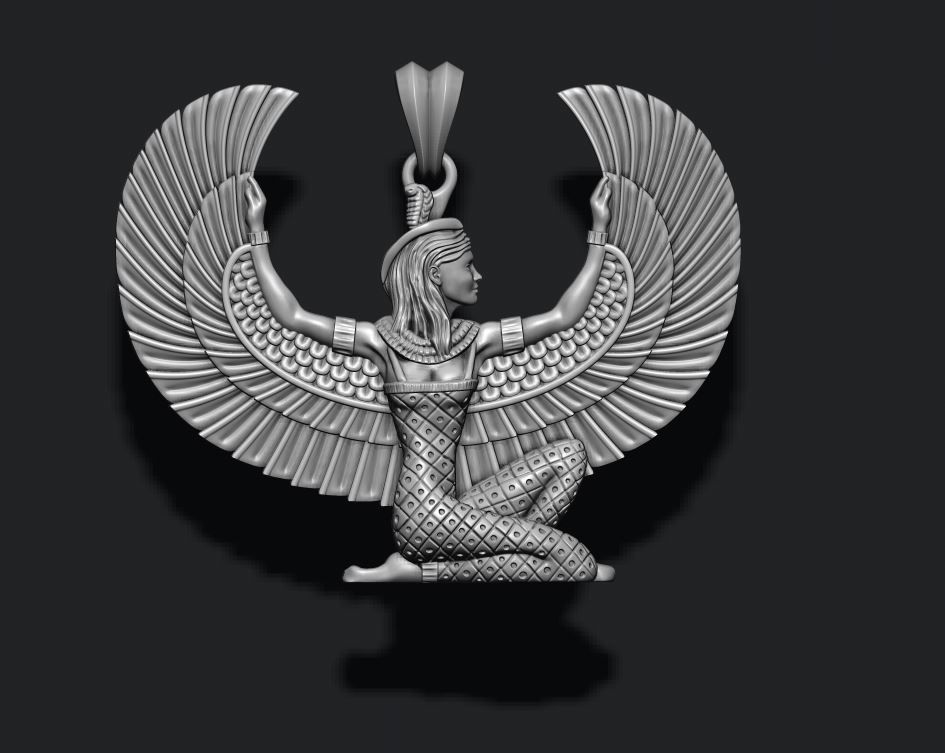 Isis pendant 3D print model_4