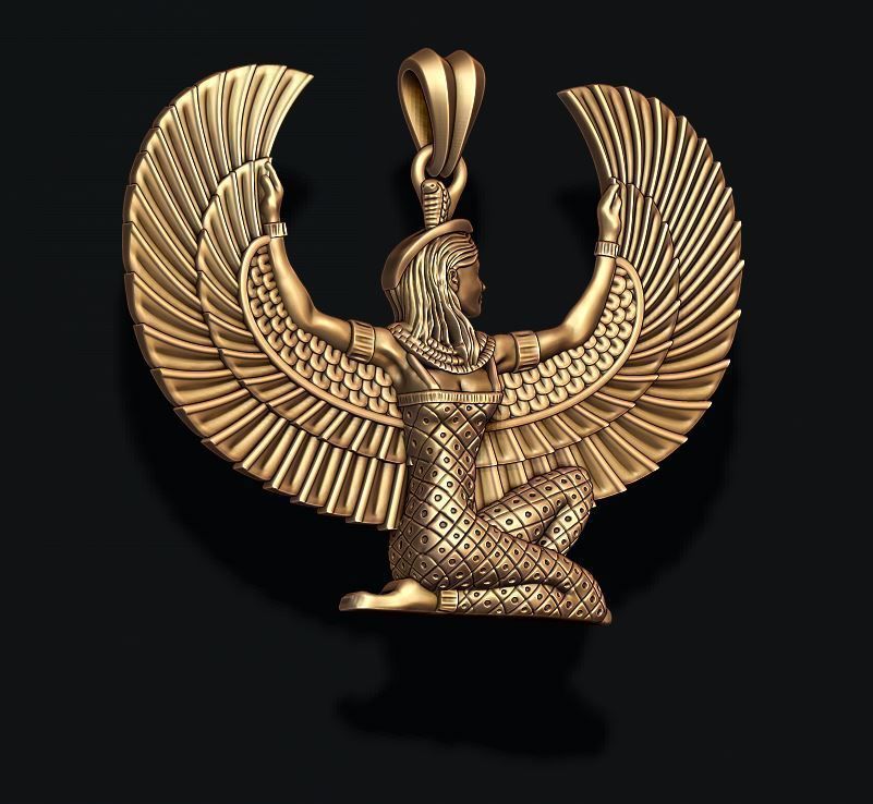 Isis pendant 3D print model_3