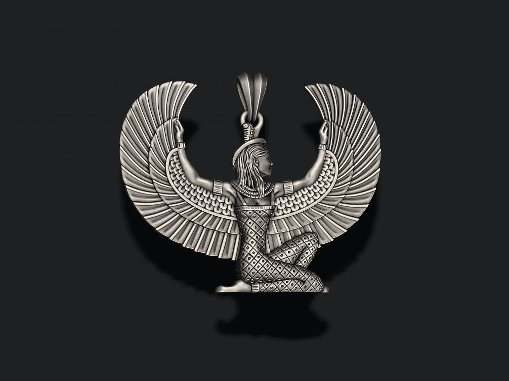 Isis pendant 3D print model_7