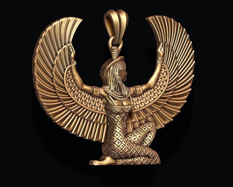 Isis pendant 3D print model_5