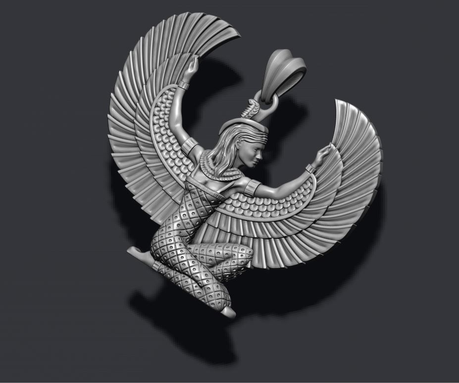 Isis pendant 3D print model_1