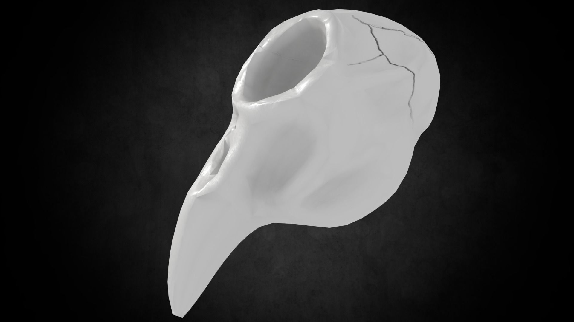 Low poly Crowskull bird of prey mask Low-poly 3D model_8