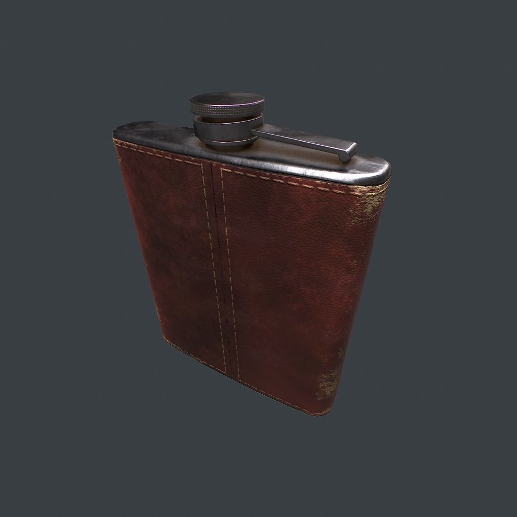 Old Flask v1 Low-poly 3D model_6