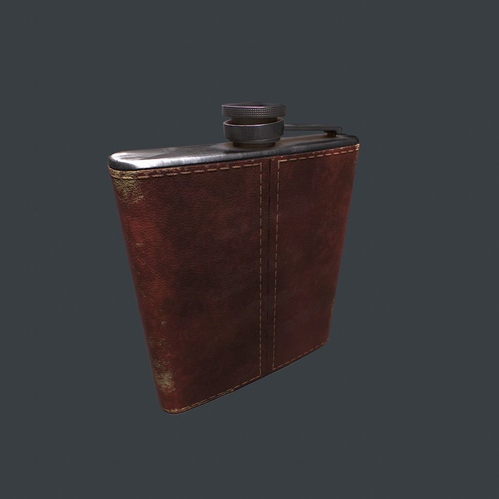 Old Flask v1 Low-poly 3D model_4