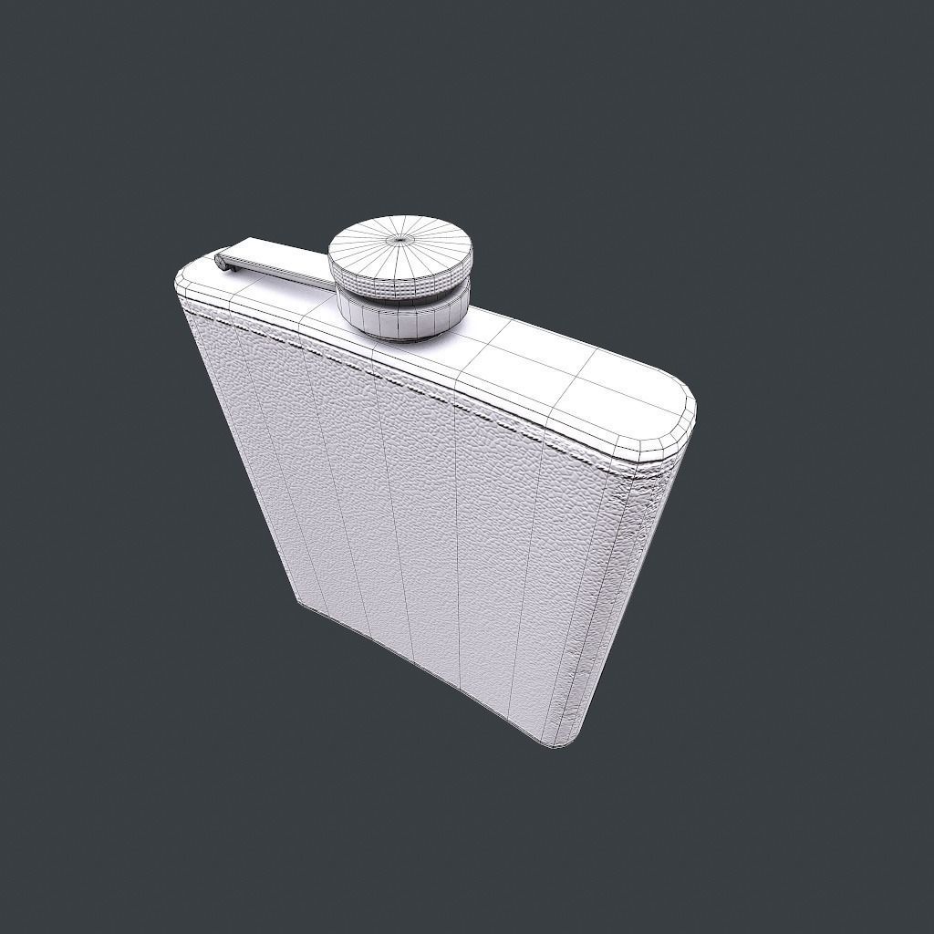 Old Flask v1 Low-poly 3D model_16