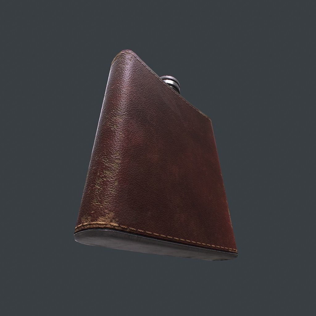 Old Flask v1 Low-poly 3D model_7