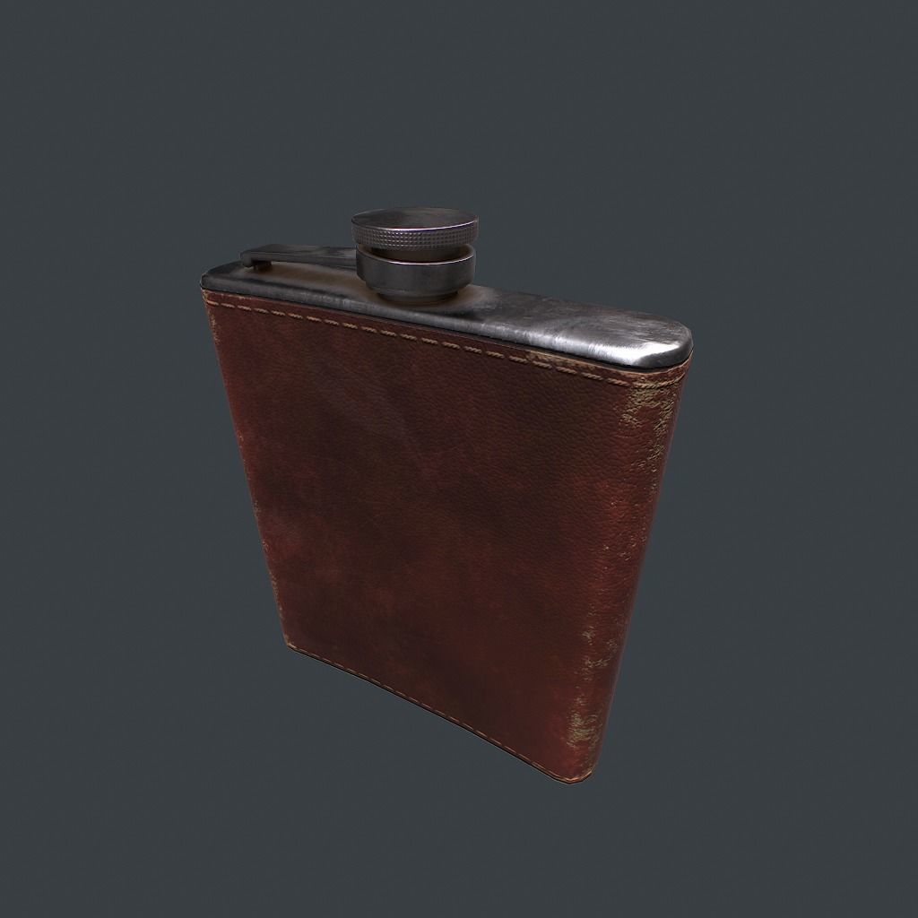 Old Flask v1 Low-poly 3D model_5