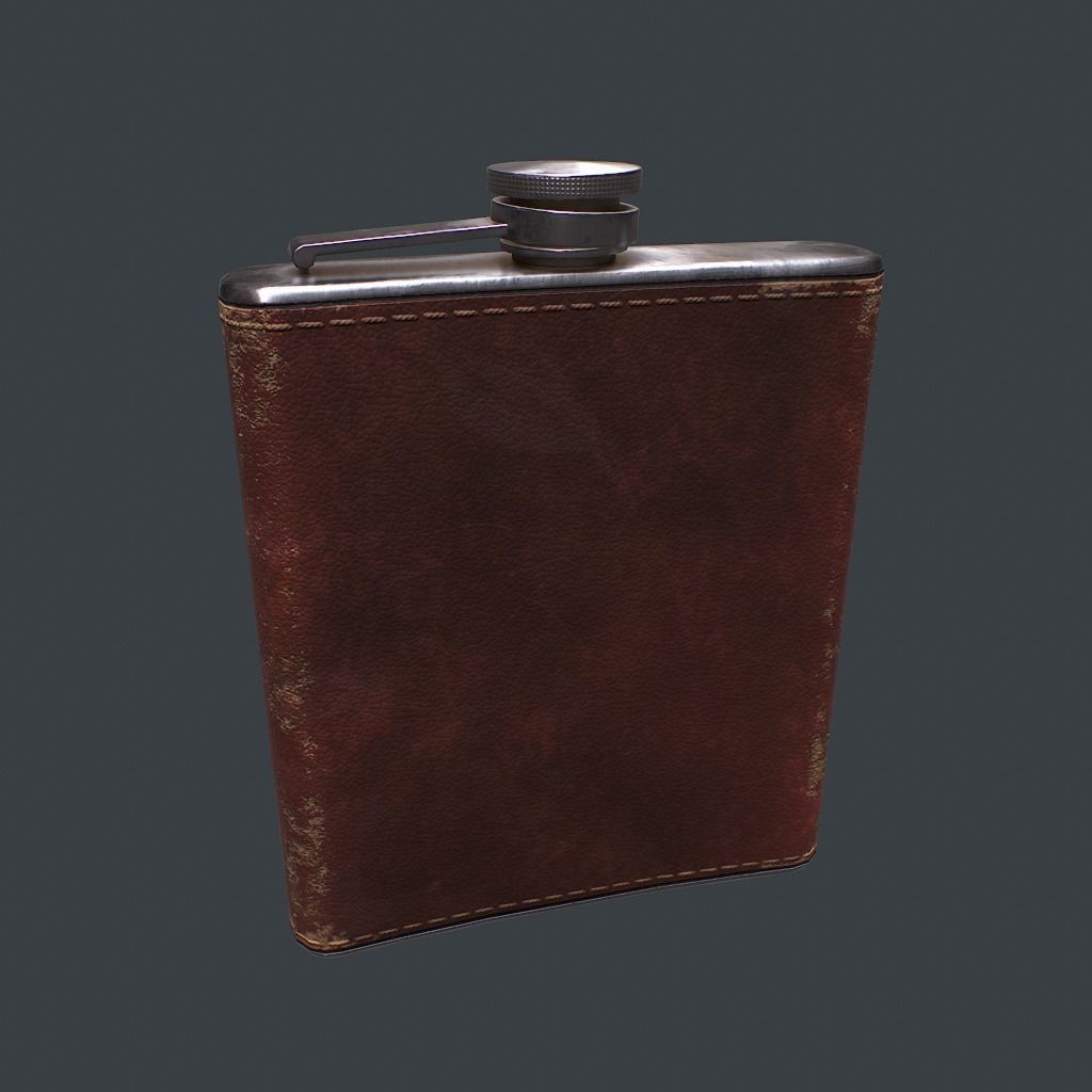 Old Flask v1 Low-poly 3D model_2