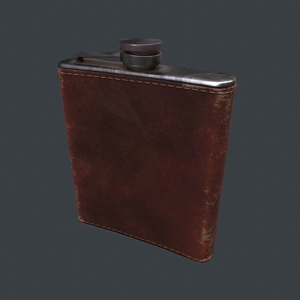 Old Flask v1 Low-poly 3D model_3