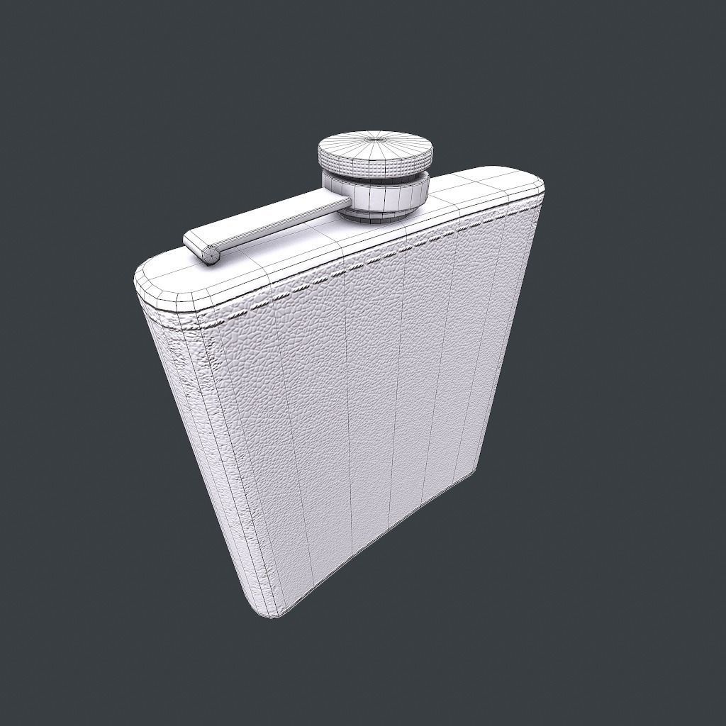 Old Flask v1 Low-poly 3D model_17