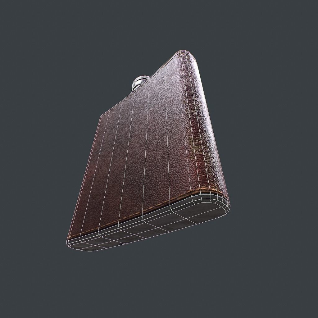 Old Flask v1 Low-poly 3D model_13