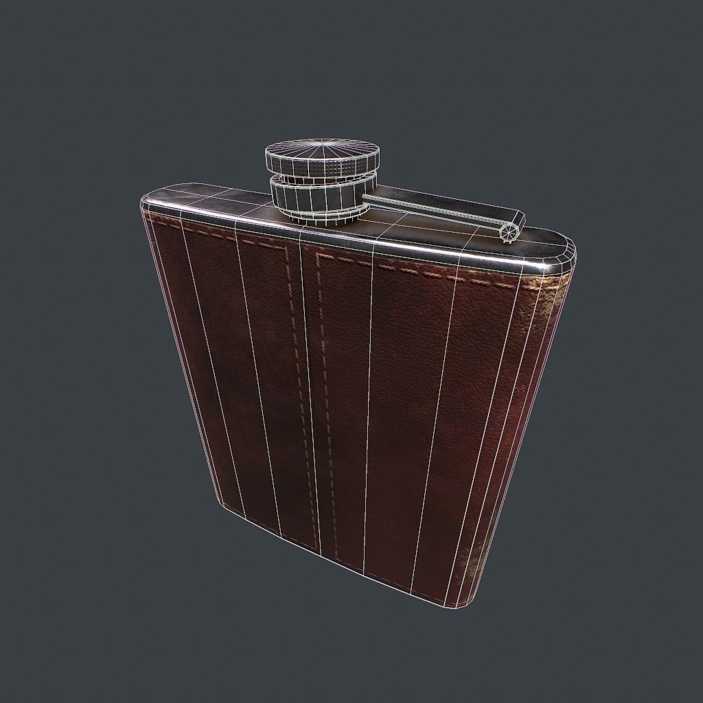 Old Flask v1 Low-poly 3D model_11