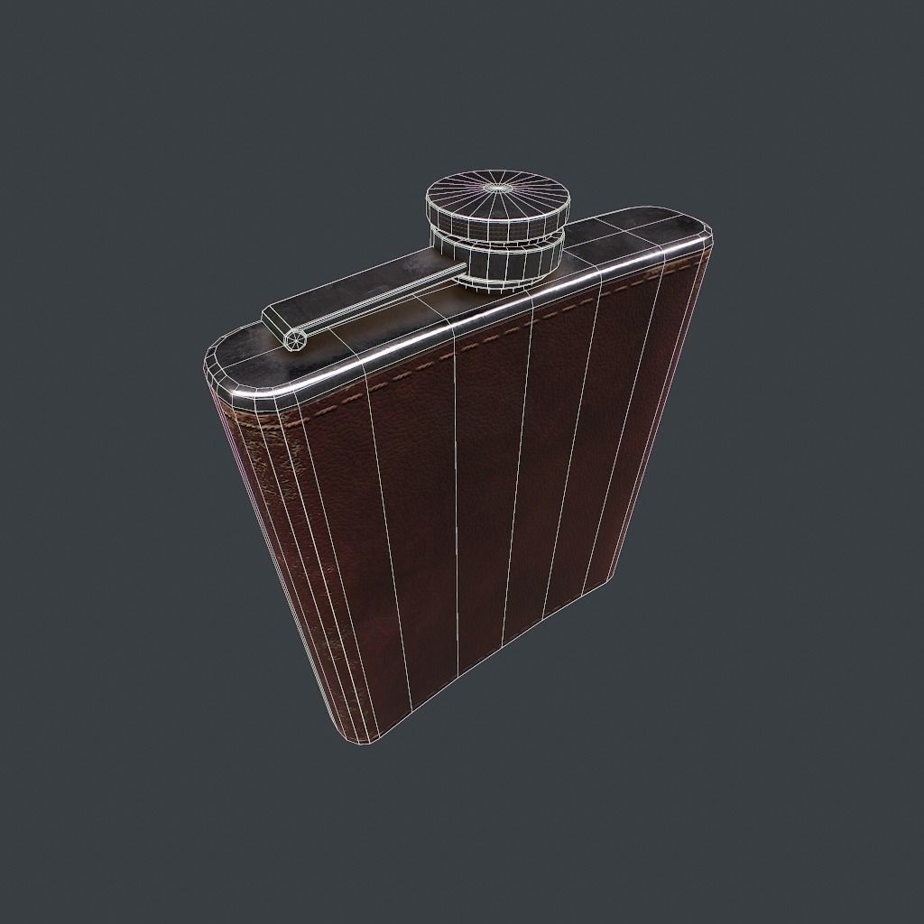Old Flask v1 Low-poly 3D model_12