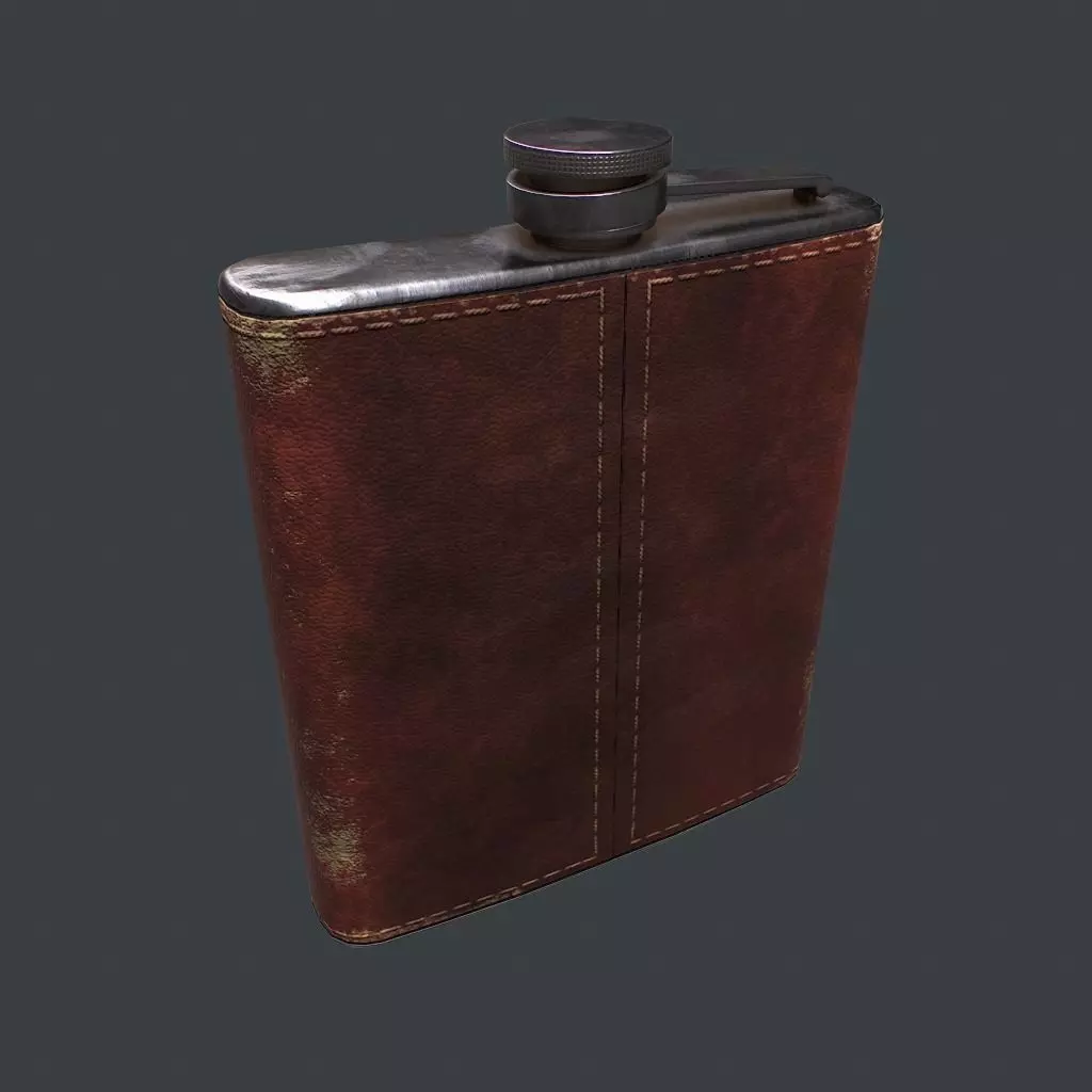 Old Flask v1 Low-poly 3D model_0