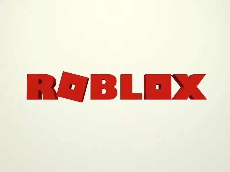 Cartoon Roblox Logo Low-poly 3D model_0