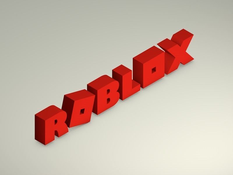 Cartoon Roblox Logo Low-poly 3D model_2