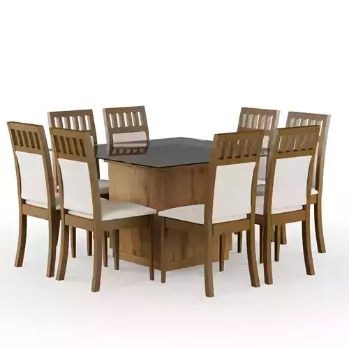 Wood Set Table and Chairs