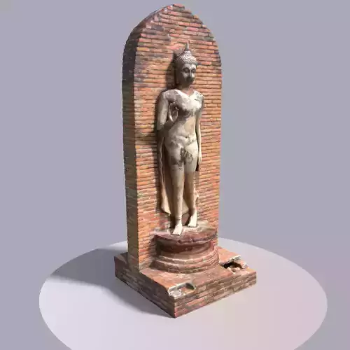 Scanned white Buddha