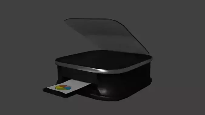 Printer with card in it