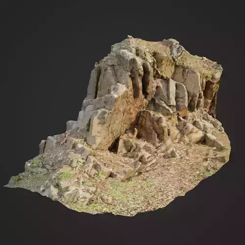 3d scanned cliff face F