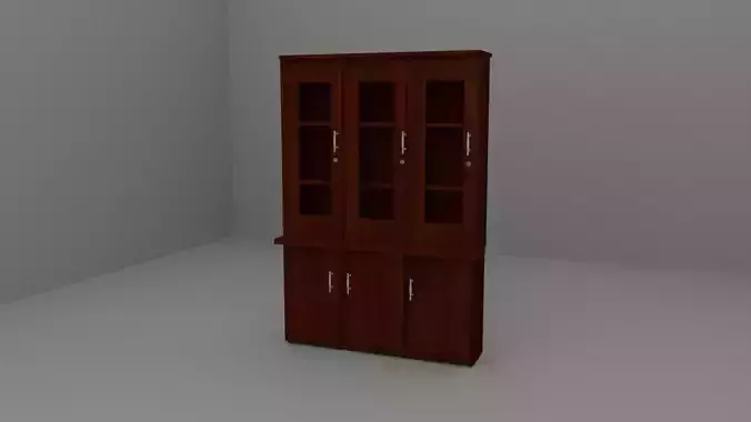 Cabinet bookcase with doors and drawers